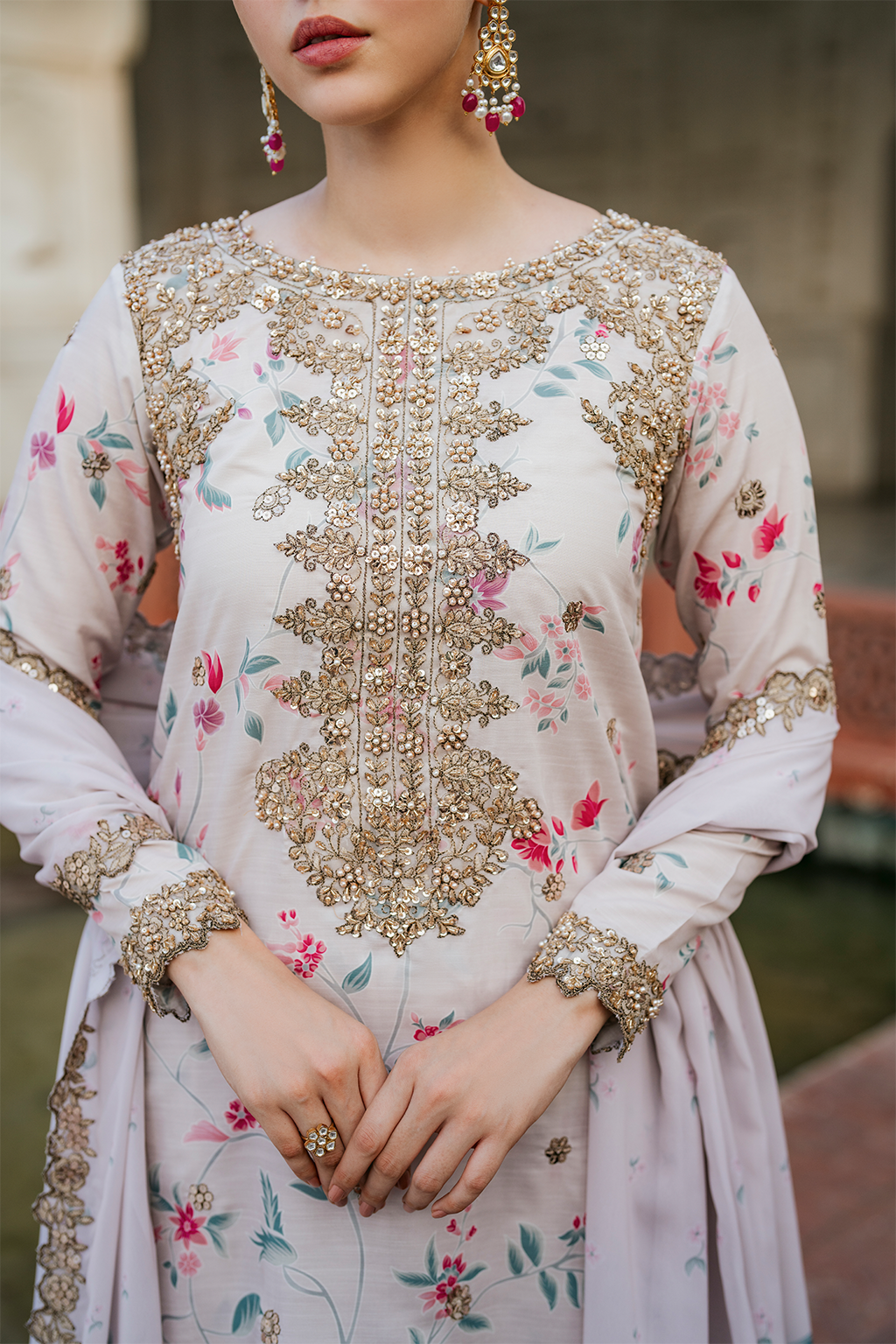 Master Quality Embroidered Lawn Suit with Digital Printed Chiffon Dupata