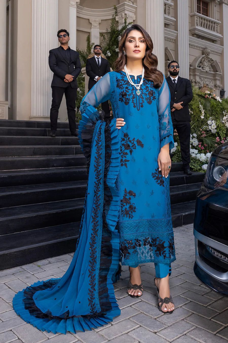 03-PIECE STITCHED CHIFFON SUIT READY TO WEAR