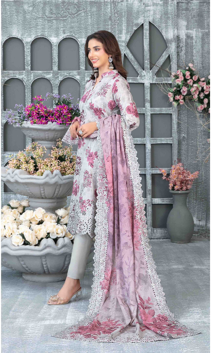 Luxury Embroidered Lawn Suit Ready To Wear