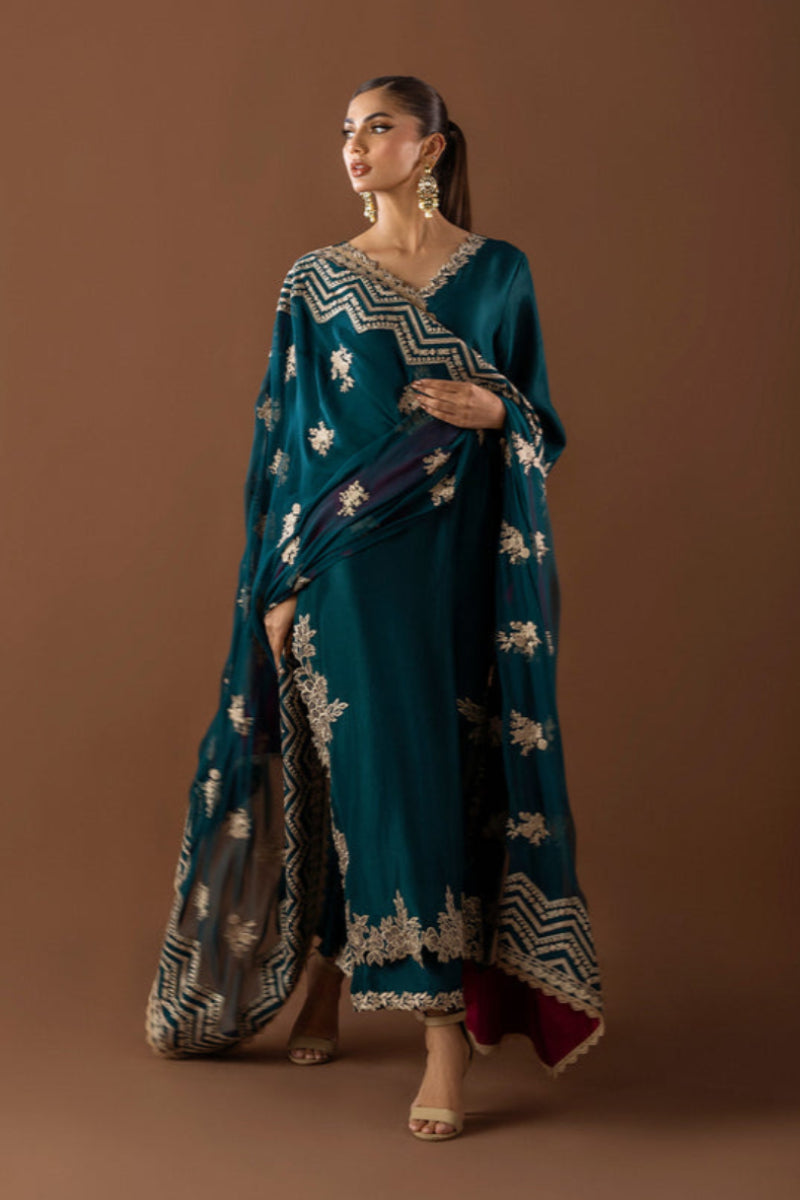 03-Piece Shamooz Silk & Organza Suit Ready To Wear