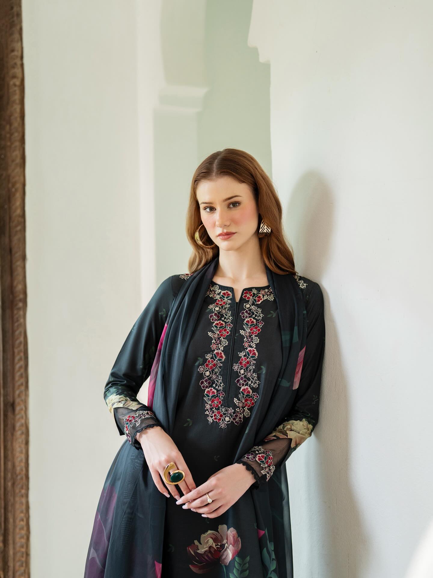 03-PIECE PREMIUM LAWN SUIT WITH VOILE DUPATTA