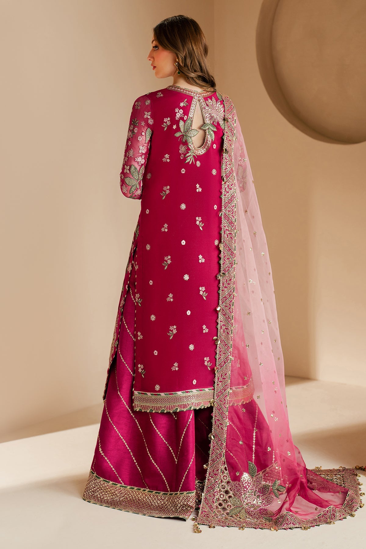 03-Piece Chiffon Embroidered Stitched Suit