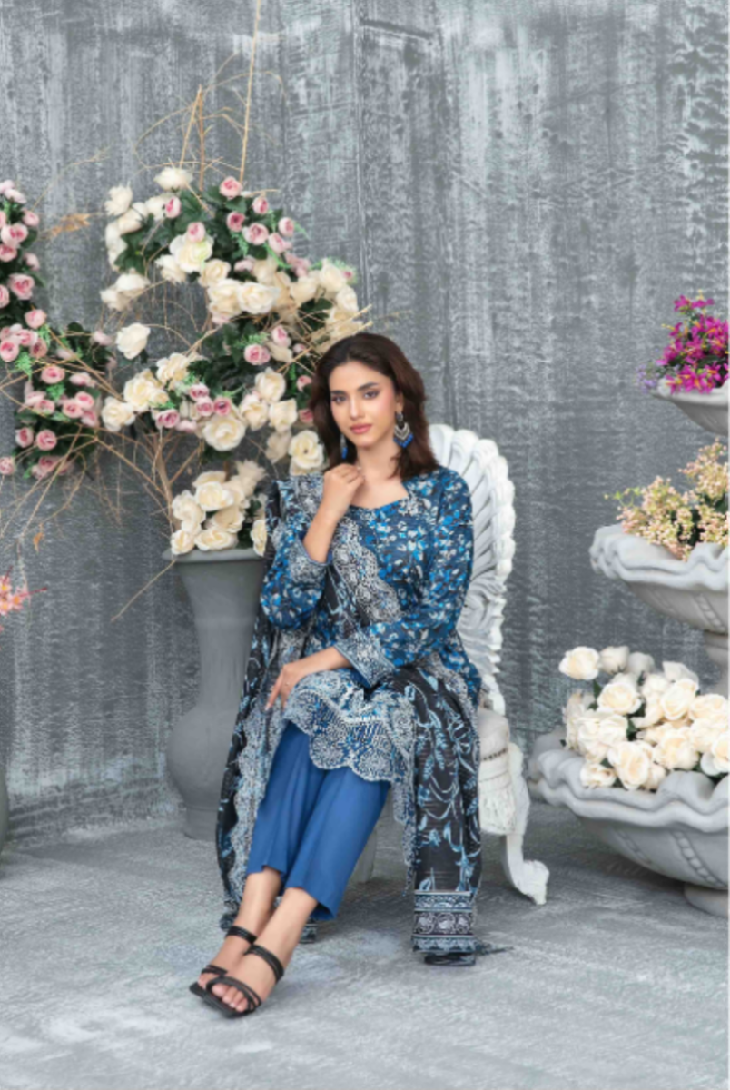 Embroidered Digital Print Lawn Suit 2025