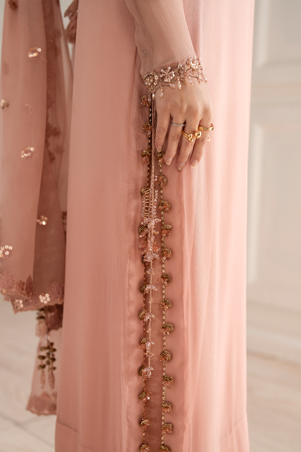 Iznik Luxury Formals Chiffon & Malai 3-Piece Suit