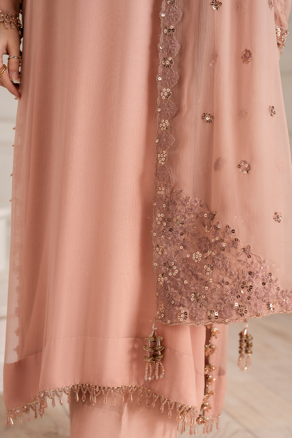 Iznik Luxury Formals Chiffon & Malai 3-Piece Suit