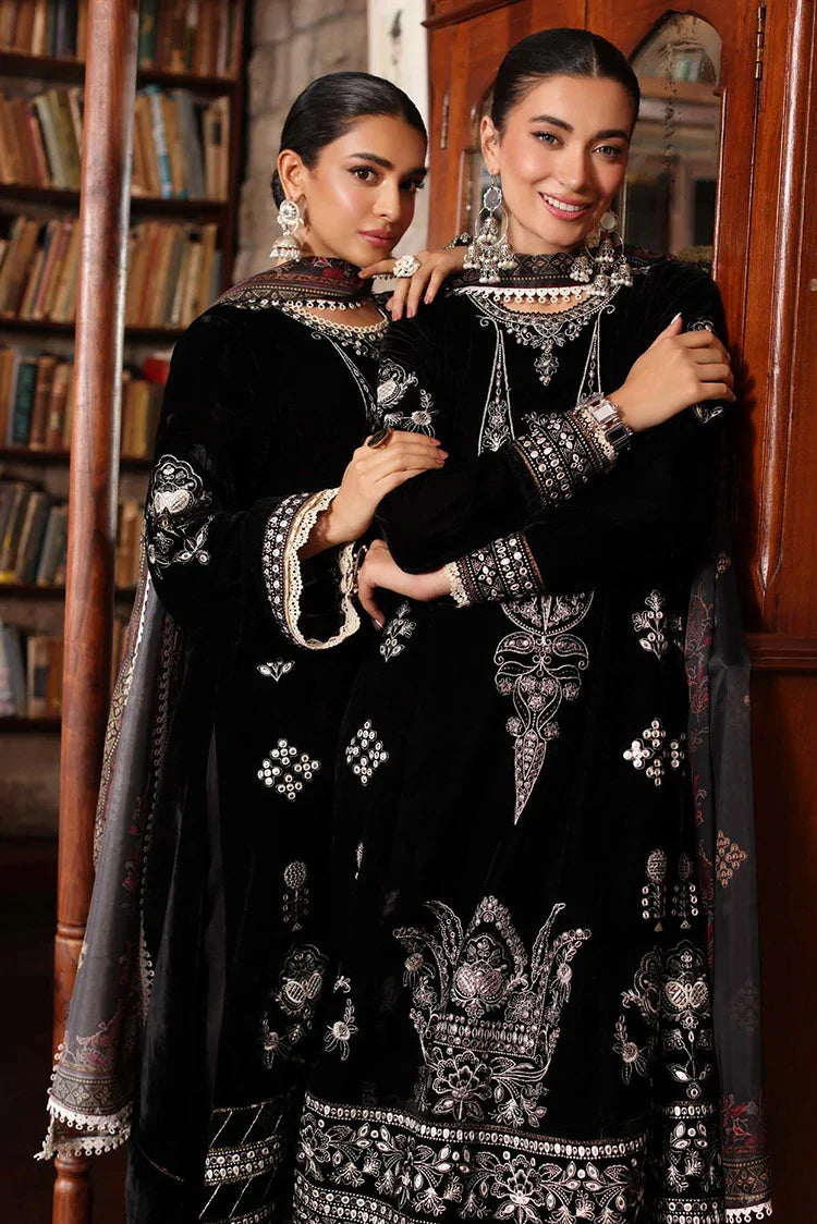 03-PIECE STITCHED VELVET SUIT READY TO WARE DRESSING DESIGNER