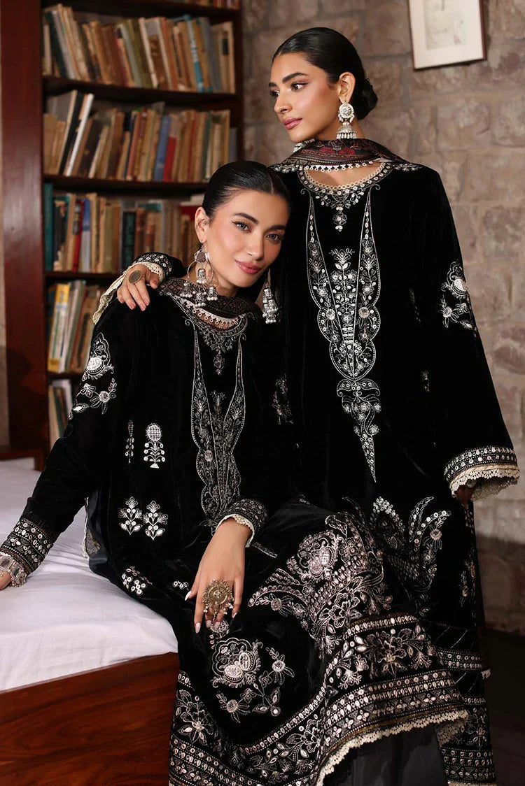 03-PIECE STITCHED VELVET SUIT READY TO WARE DRESSING DESIGNER