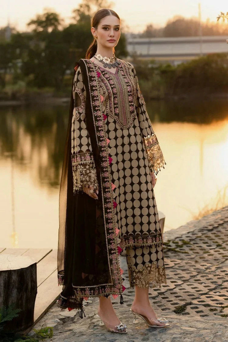 sachin and babi light blue dress stitched Embroidered Lawn Suit with Chiffon Dupatta