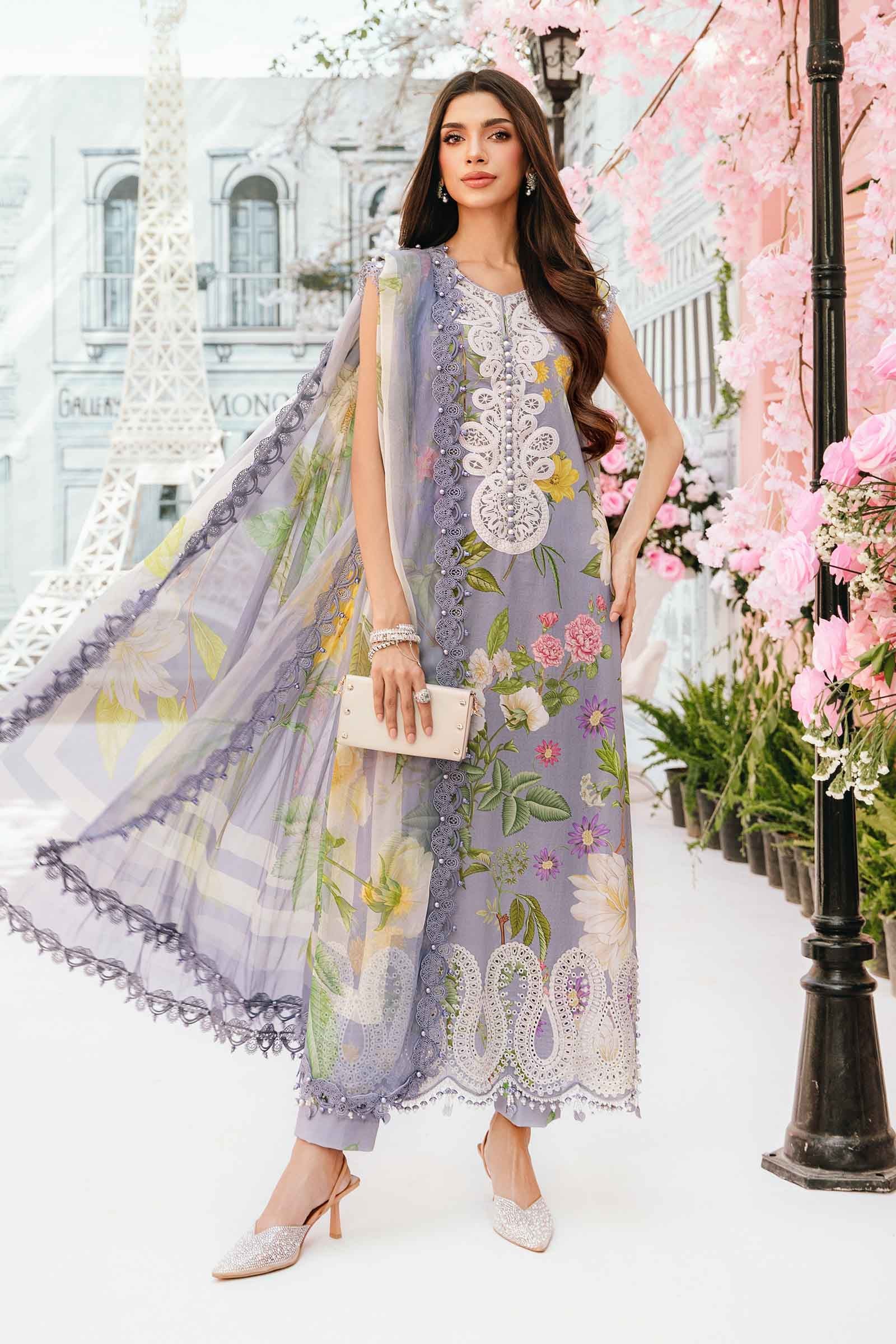 3 Piece Stitched Embroidered Lawn Suit