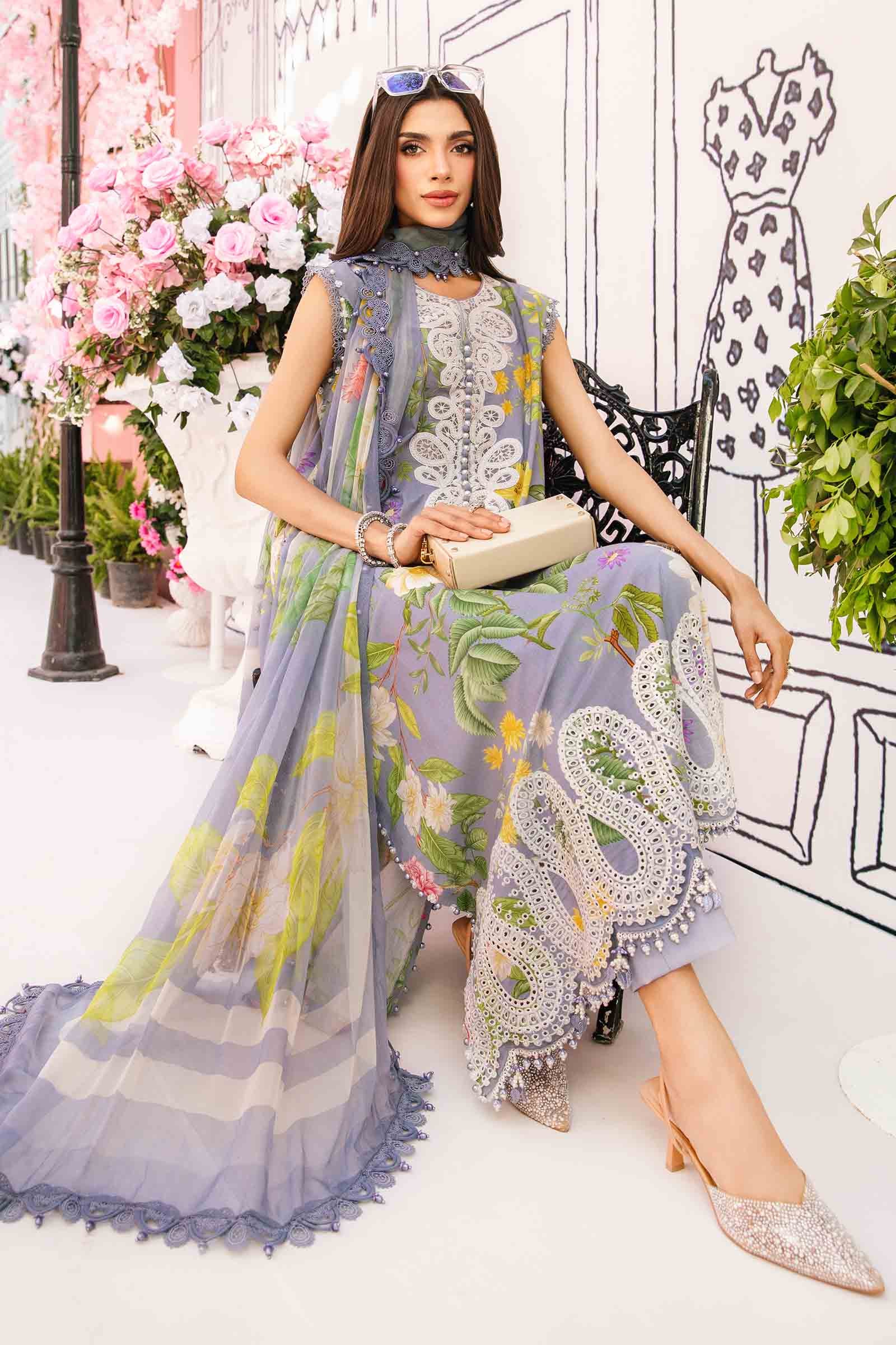 3 Piece Stitched Embroidered Lawn Suit