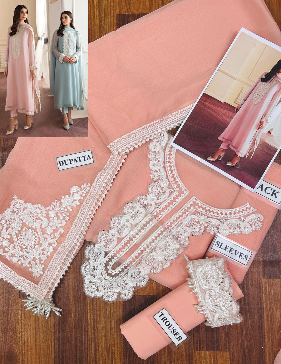 Chiffon Suit with Chiffon Dupatta — Thread & Adda Work