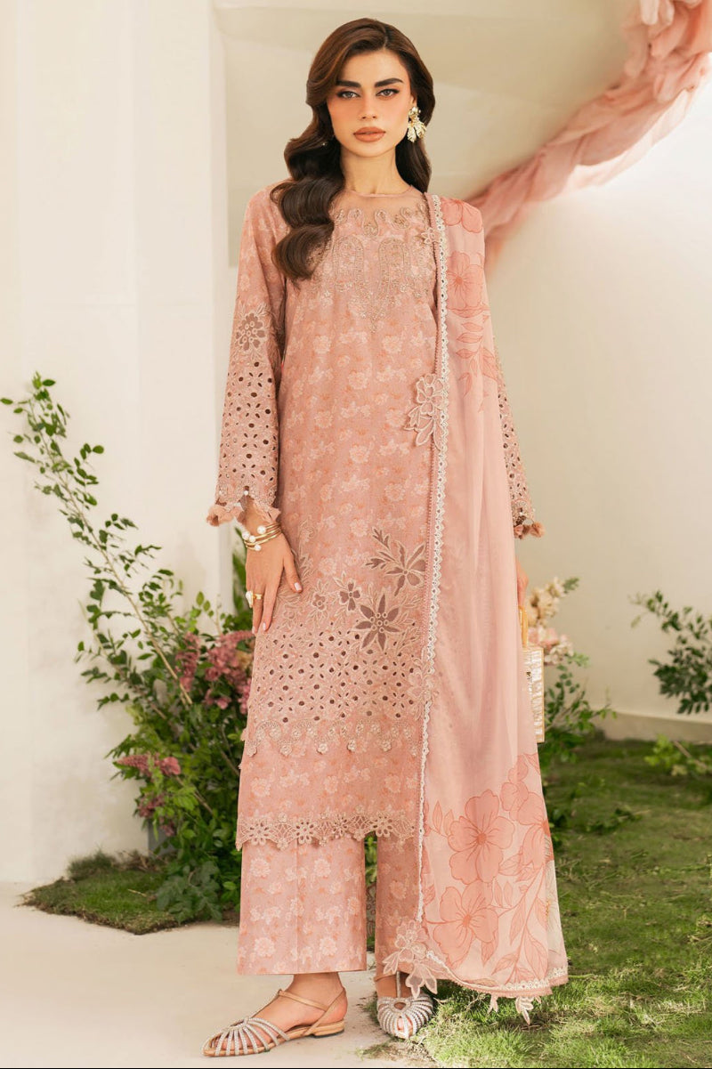 03-Piece Printed Luxury Lawn Suit Ready To Wear