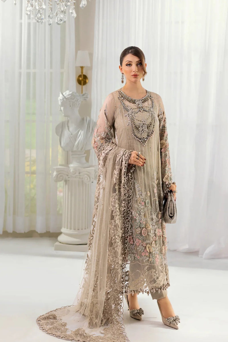 03-PIECE STITCHED CHIFFON SUIT READY TO WEAR