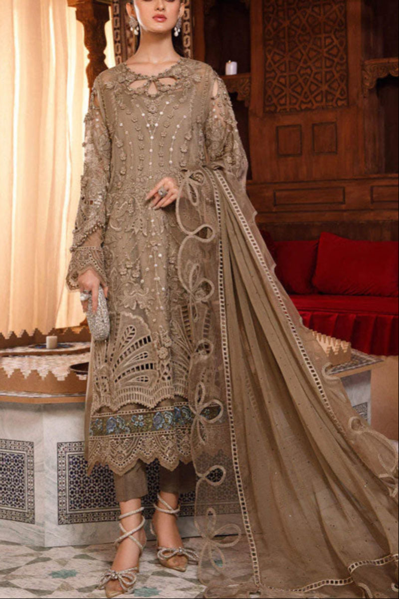 03-Piece Luxury Organza Suit Ready To Wear