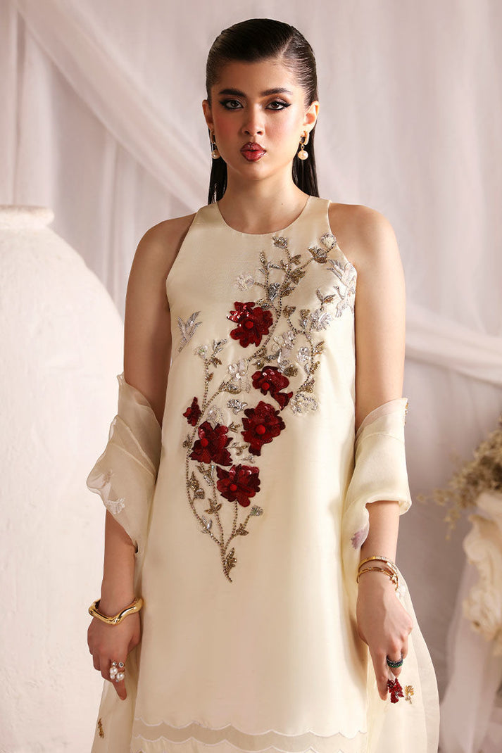 3 Piece Stitched  Silk  suit - Ready to Wear