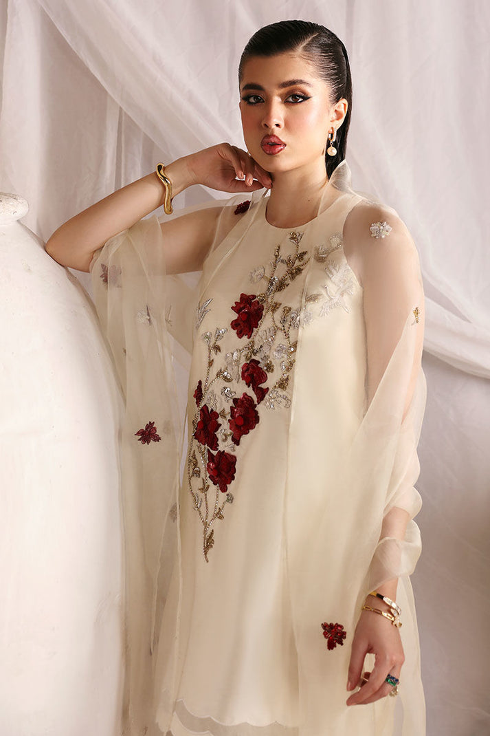 3 Piece Stitched  Silk  suit - Ready to Wear