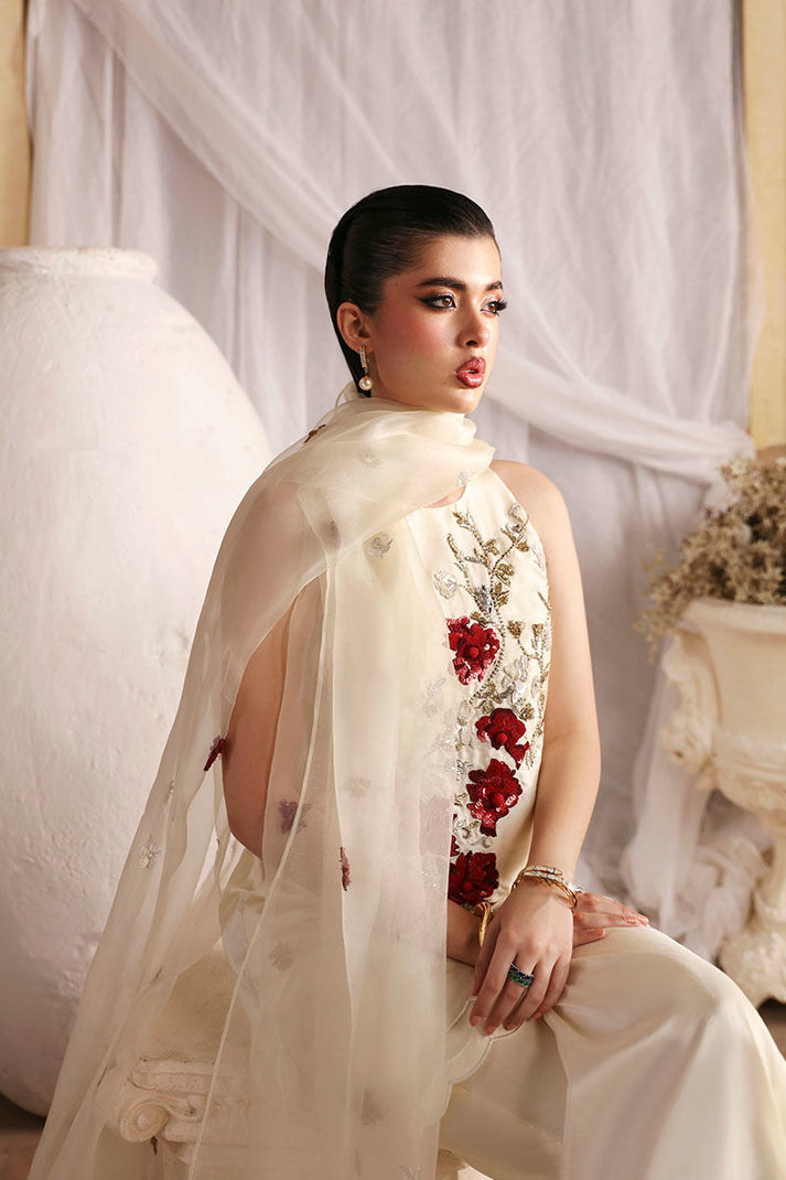 3 Piece Stitched  Silk  suit - Ready to Wear