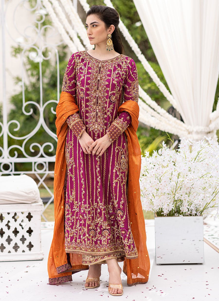 03-Piece Chiffon Suit With Embroidery | Ready To Wear