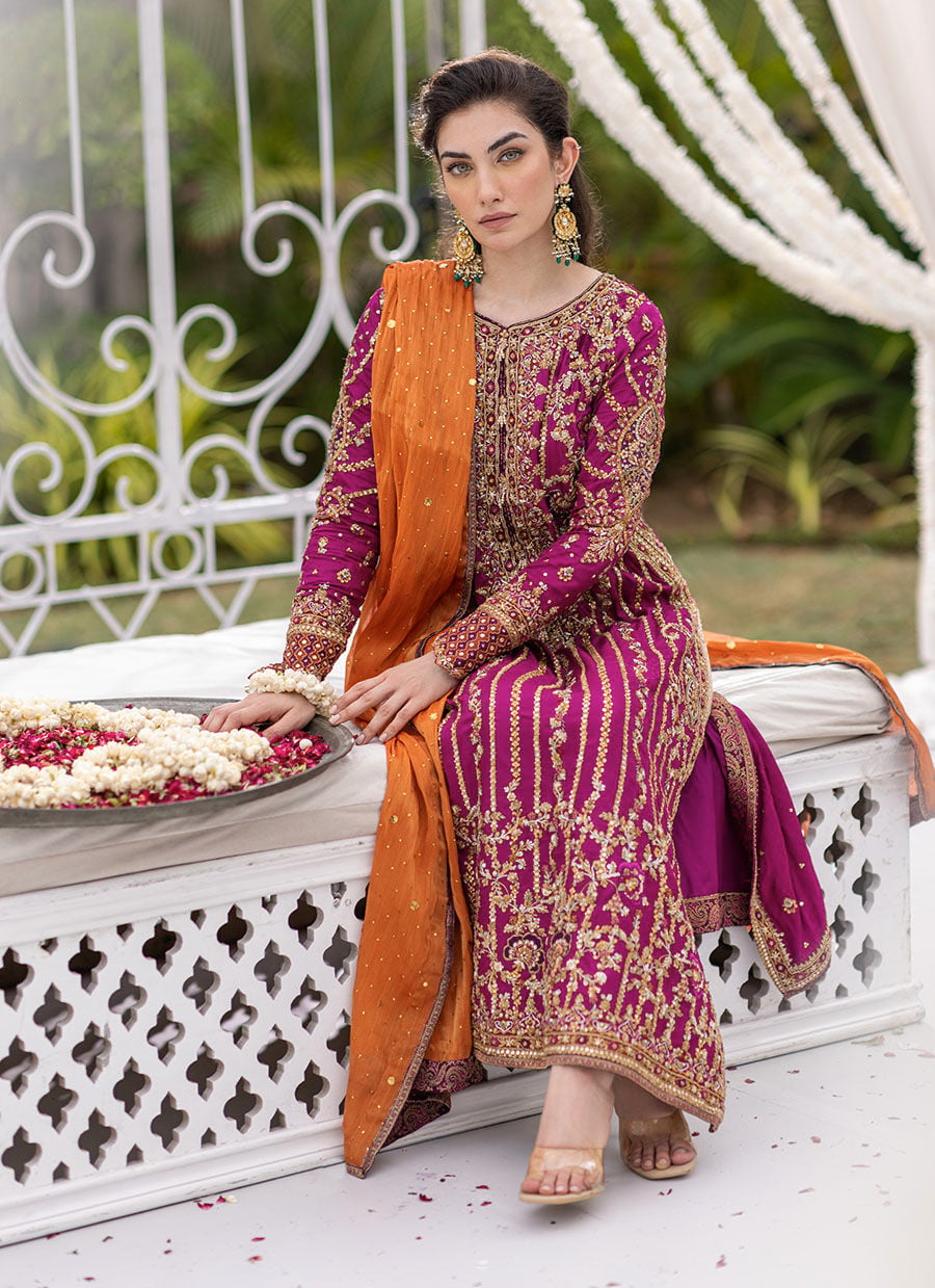 03-Piece Chiffon Suit With Embroidery | Ready To Wear