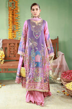 Purple & Pink 03-Piece Embroidered Lawn Suit | Ready To Wear