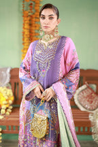 Purple & Pink 03-Piece Embroidered Lawn Suit | Ready To Wear