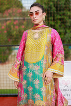 The Chunri Carnival: Embroidered Lawn Suit With Wide Palazzo | Ready To Wear