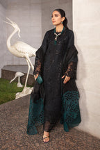 Midnight Emerald - Luxury Cotton Suit With Embroidery | Ready To Wear