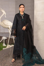 Midnight Emerald - Luxury Cotton Suit With Embroidery | Ready To Wear
