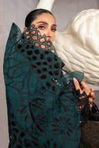 Midnight Emerald - Luxury Cotton Suit With Embroidery | Ready To Wear