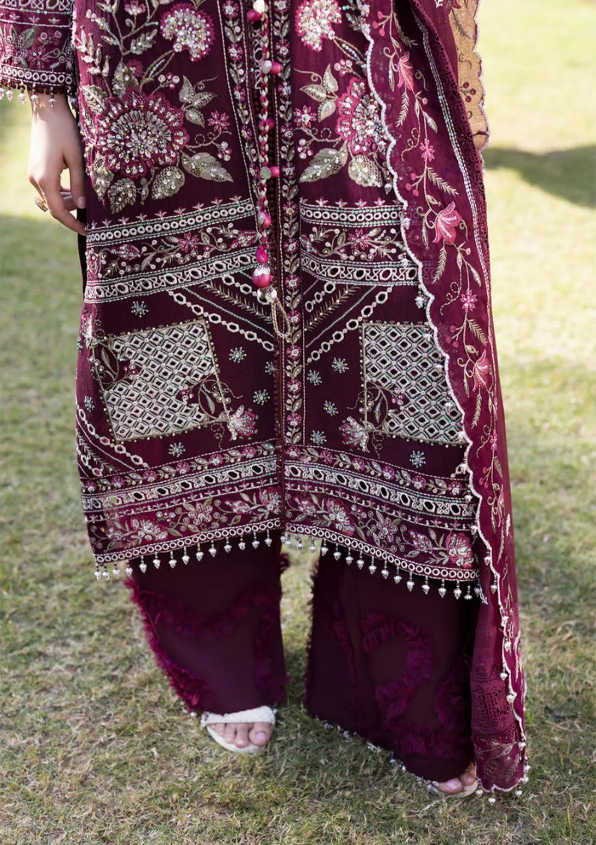 03-Piece Heavy Embroidered Suit  | Ready To Wear
