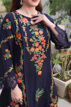 3 Piece Stitched Dhanak  Dress - Ready  to Wear