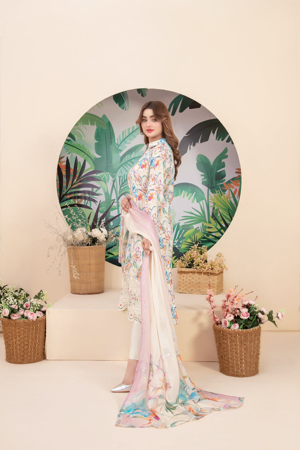 3 Piece Stitced suit Buhaisa By Tawakkal Fabrics