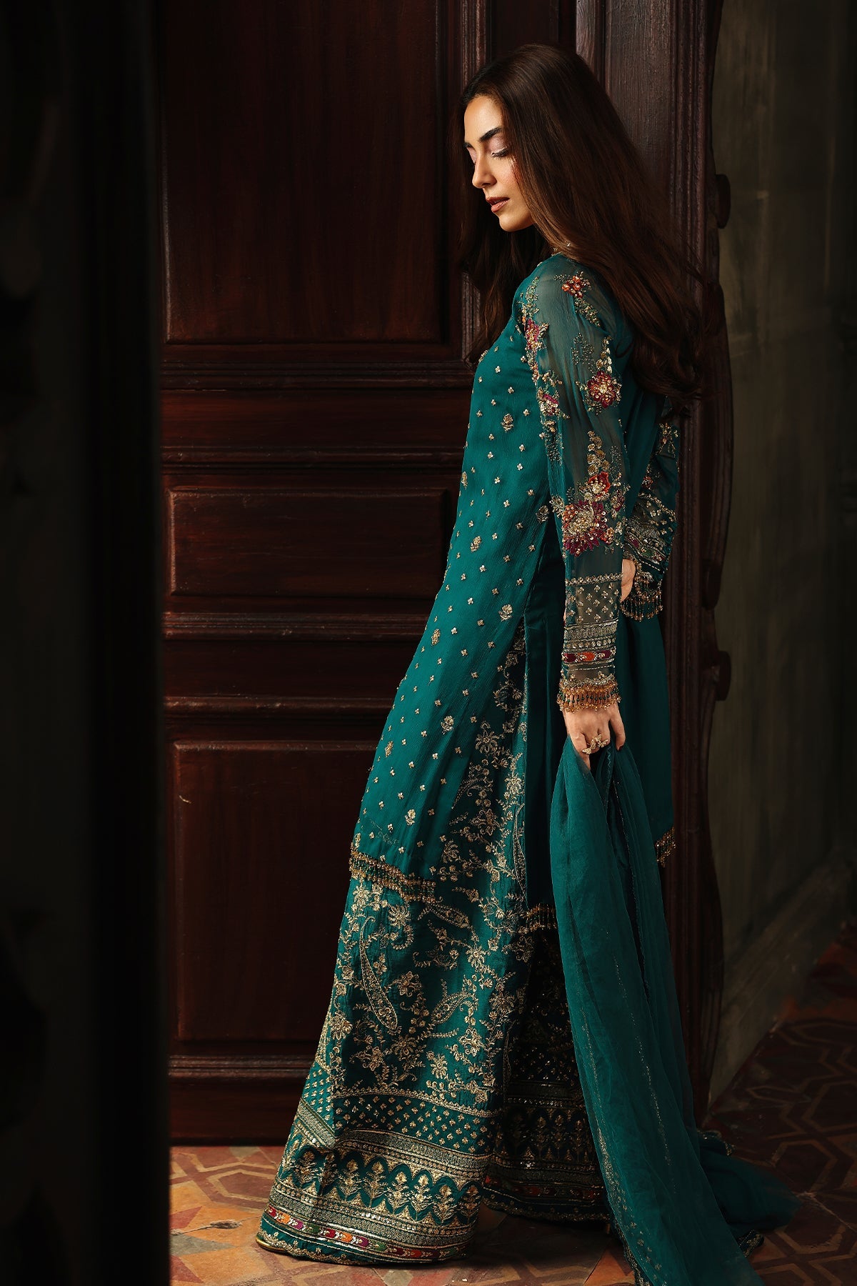 3 Piece Stitched Chiffon Suit - Ready  to Wear