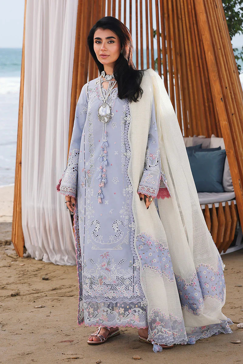 03-Piece Embroidered Lawn Suit With Chiffon Dupatta | Ready To Wear