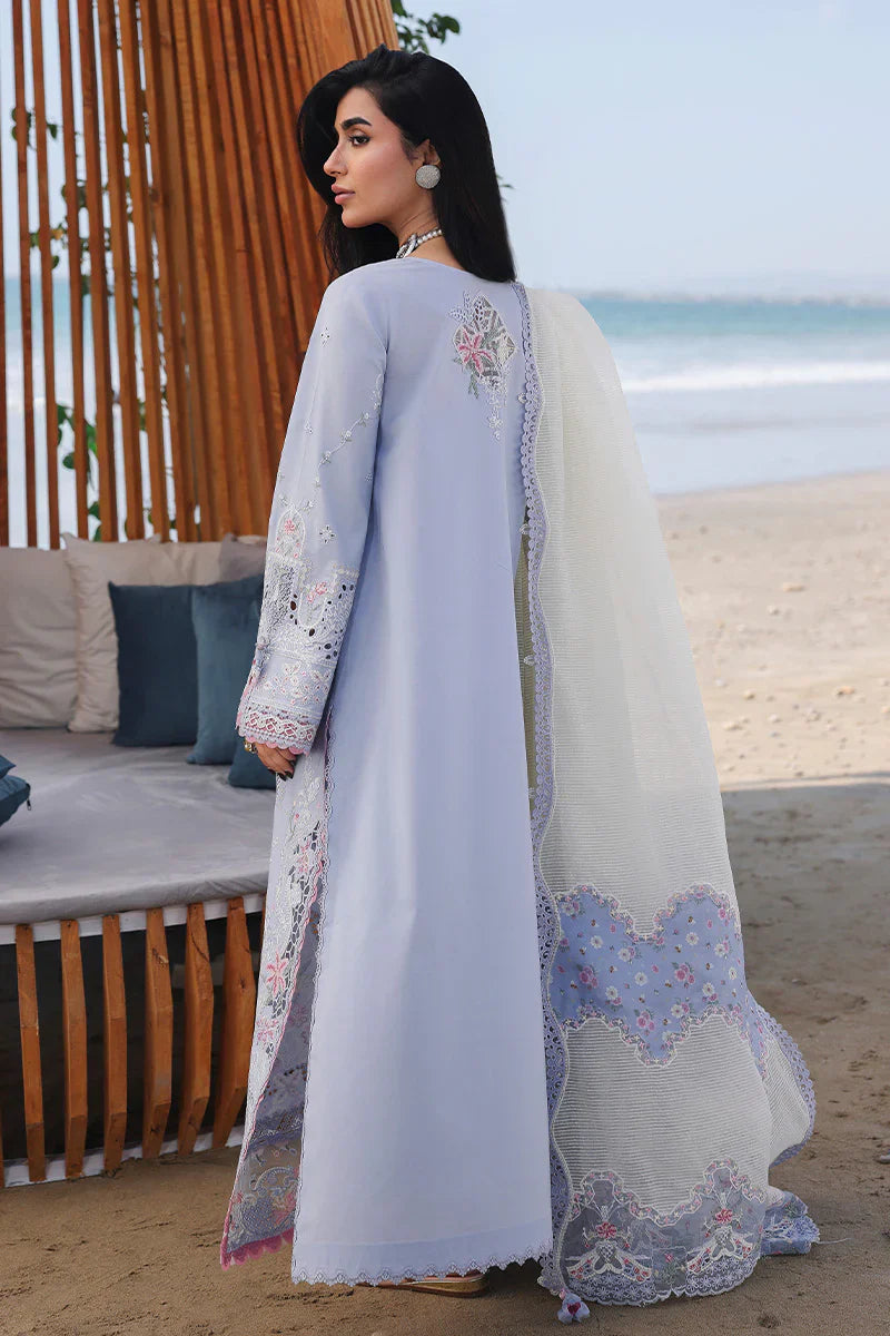 03-Piece Embroidered Lawn Suit With Chiffon Dupatta | Ready To Wear