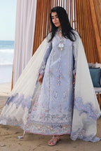 03-Piece Embroidered Lawn Suit With Chiffon Dupatta | Ready To Wear
