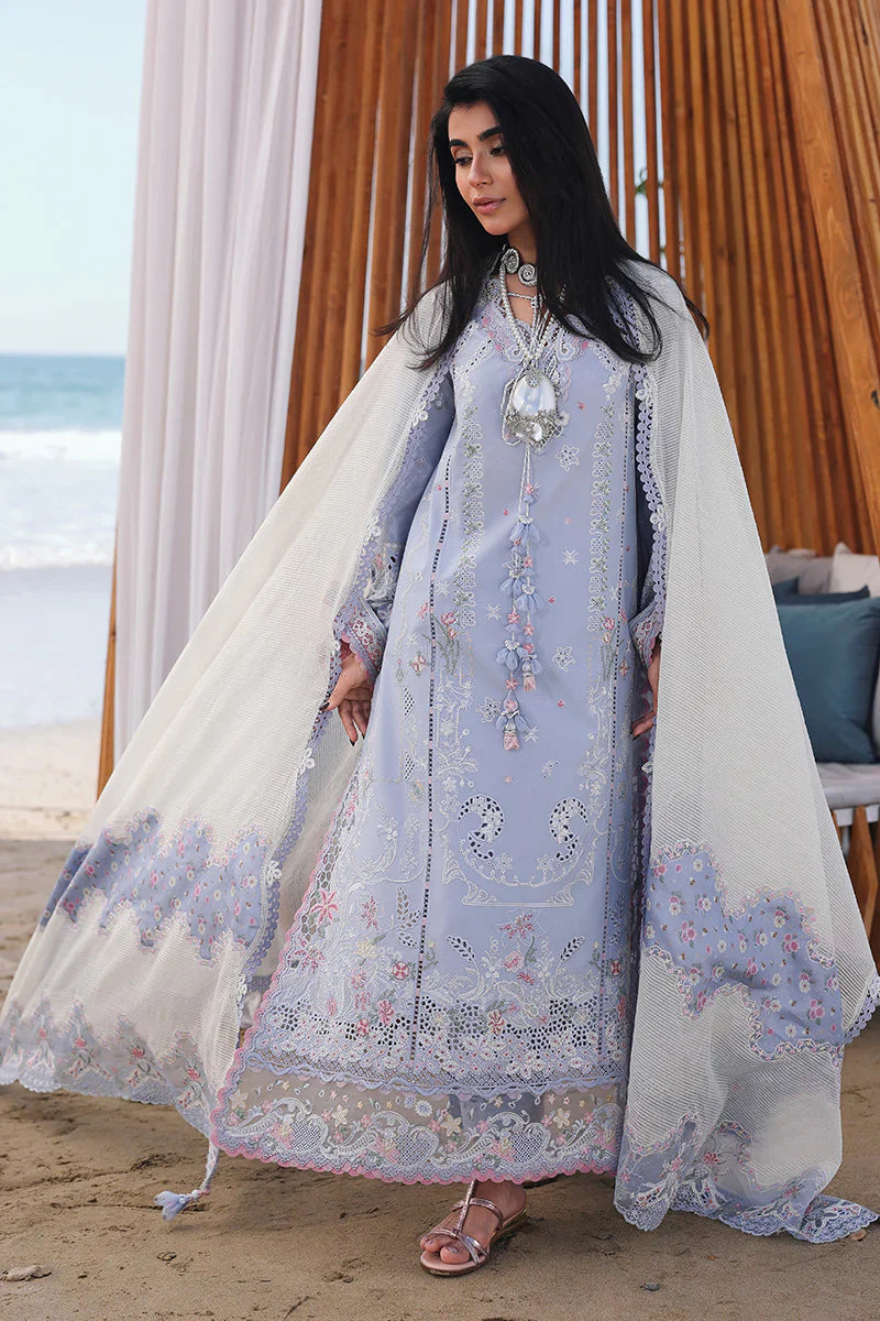 03-Piece Embroidered Lawn Suit With Chiffon Dupatta | Ready To Wear