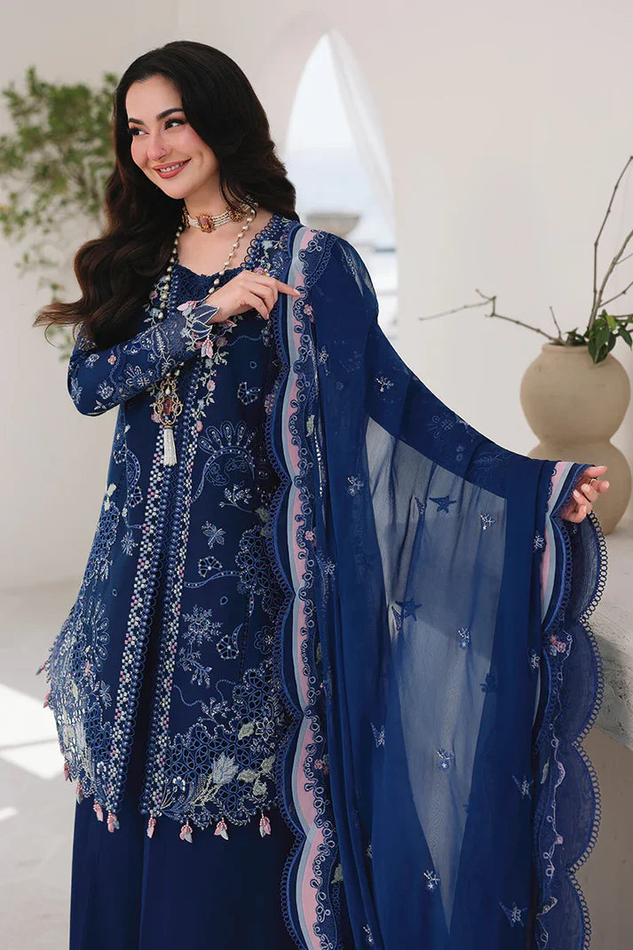 03-Piece Embroidered Cotton Suit With Chiffon Dupatta | Ready To Wear