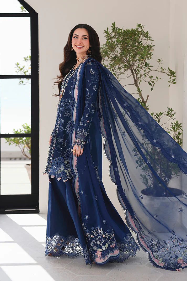 03-Piece Embroidered Cotton Suit With Chiffon Dupatta | Ready To Wear