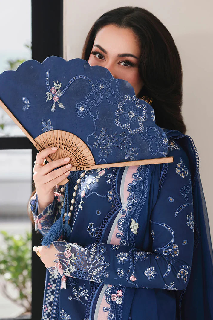 03-Piece Embroidered Cotton Suit With Chiffon Dupatta | Ready To Wear