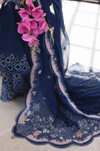 03-Piece Embroidered Cotton Suit With Chiffon Dupatta | Ready To Wear