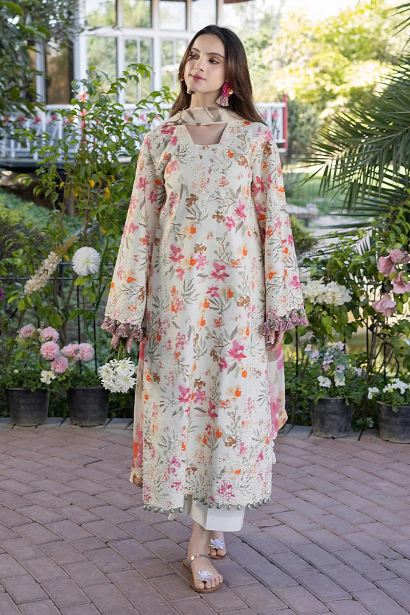 Crimson Embroidered & Printed Lawn 3-Piece Dress