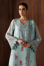 03-Piece Embroidered Chiffon Suit With Malai Trouser | Ready To Wear