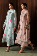 03-Piece Embroidered Chiffon Suit With Malai Trouser | Ready To Wear