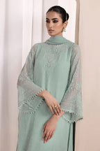03-Piece Embroidered Chiffon Suit With Malai Trouser | Ready To Wear