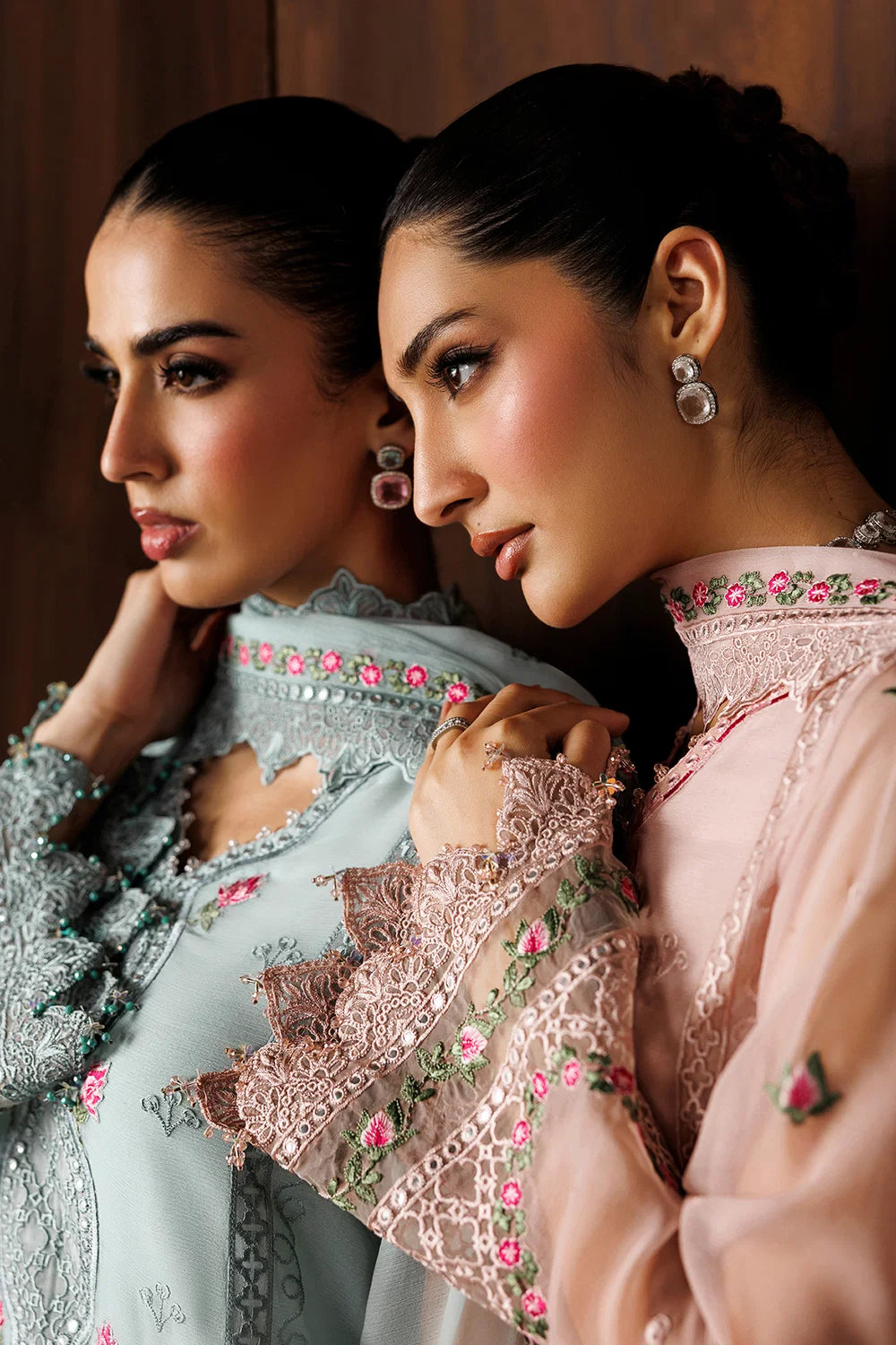 03-Piece Embroidered Chiffon Suit With Malai Trouser | Ready To Wear