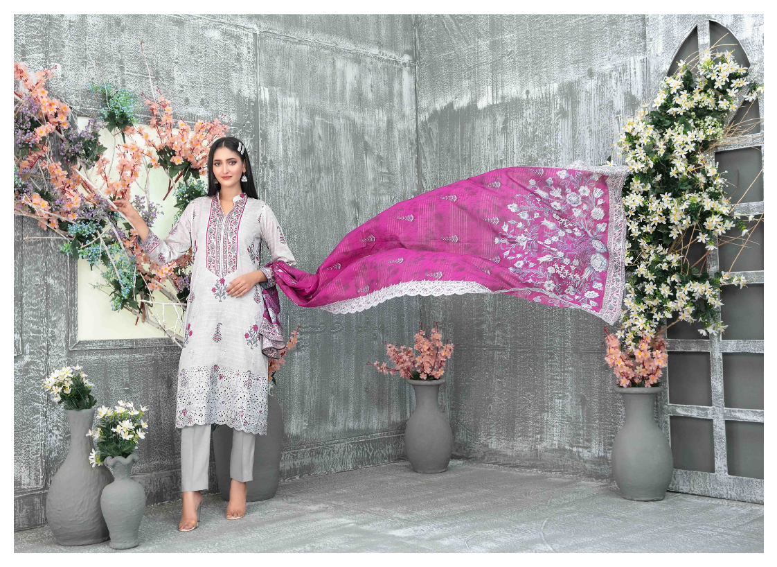 stitched  Attractive & Elegant Lawn Ensemble