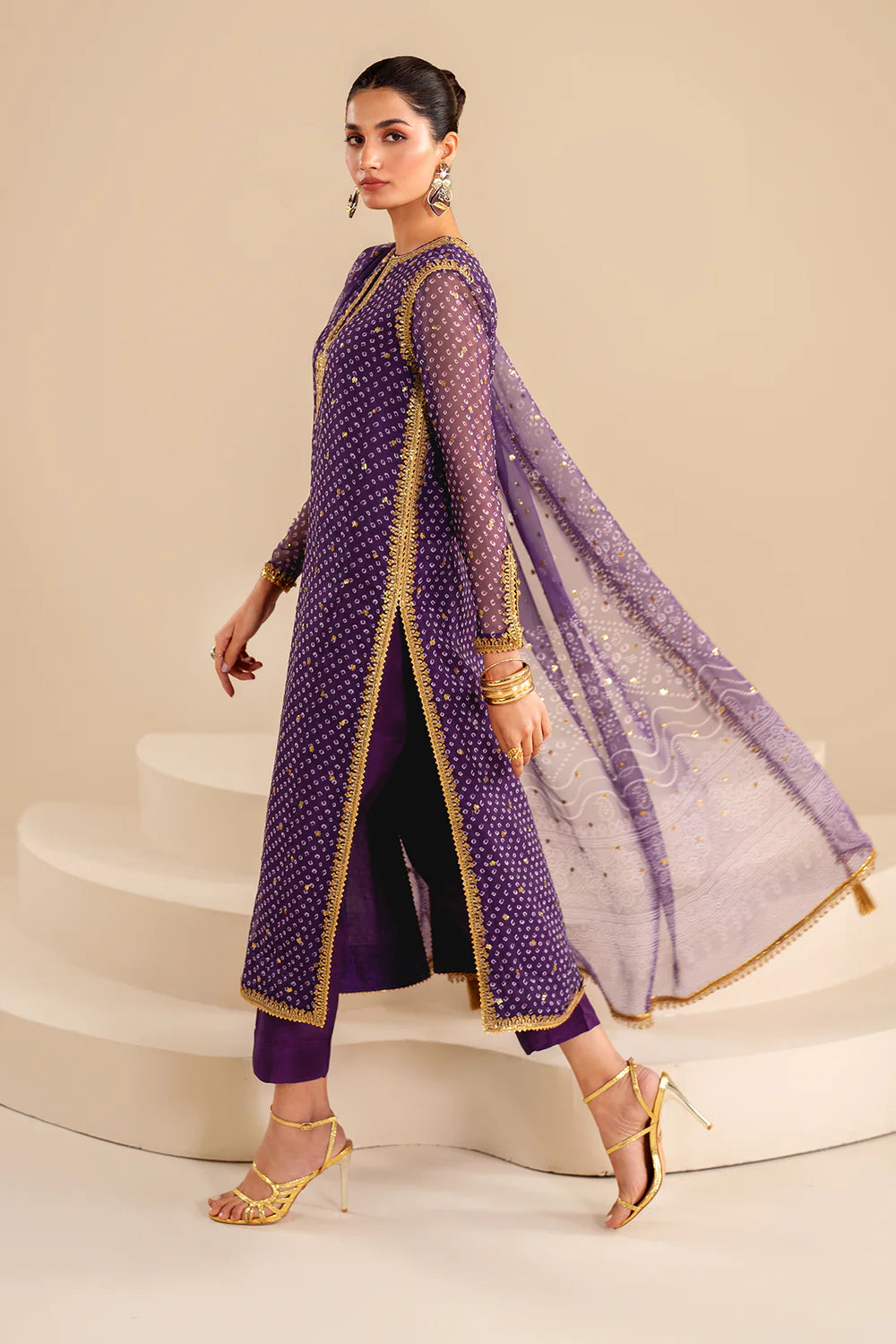 03-Piece Heavy Embroidered Chiffon - Ready to Wear