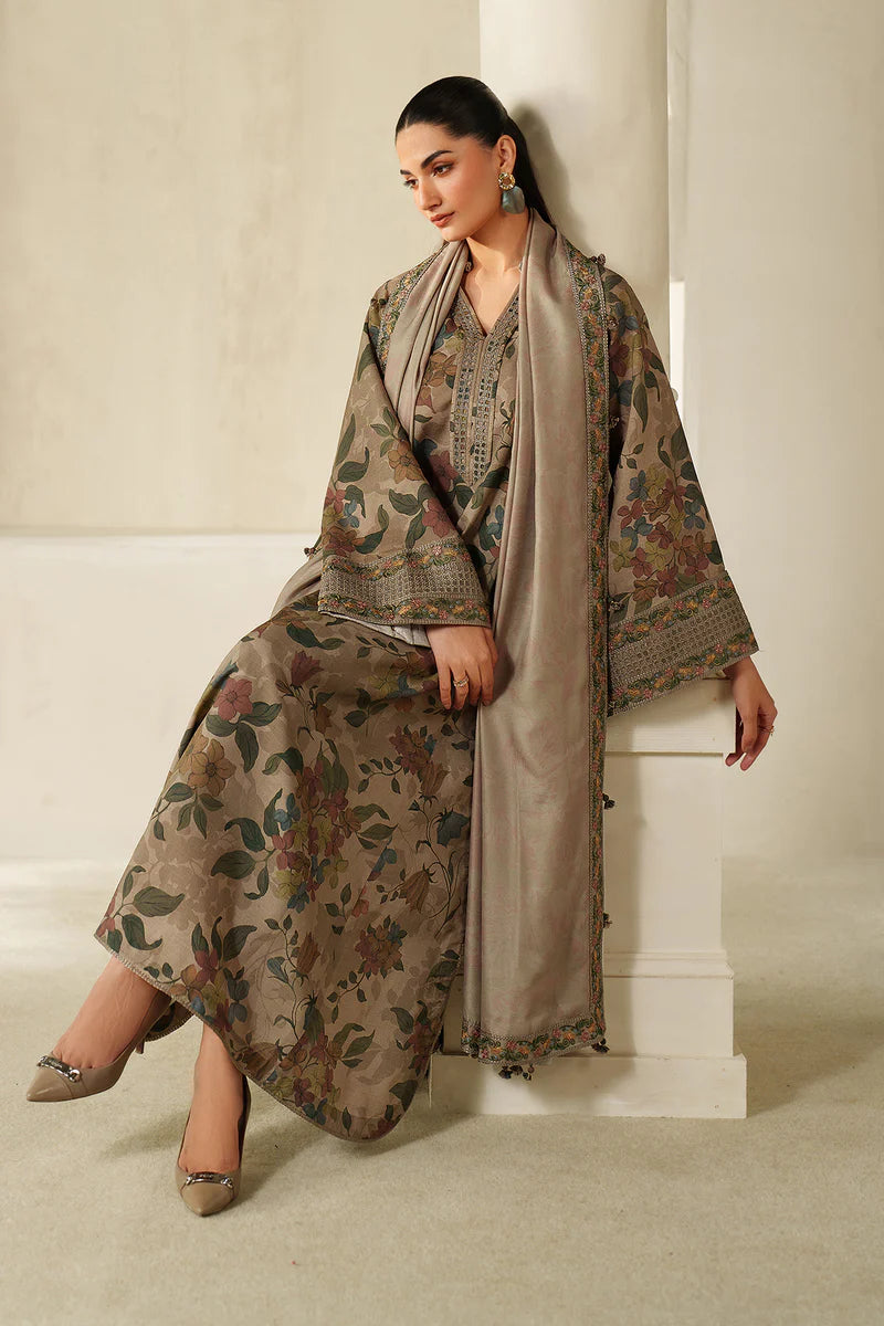 BAROUQE Shifli Work 4 SIDE APLIK DUPATTA LAWN SUIT READY TO WEAR