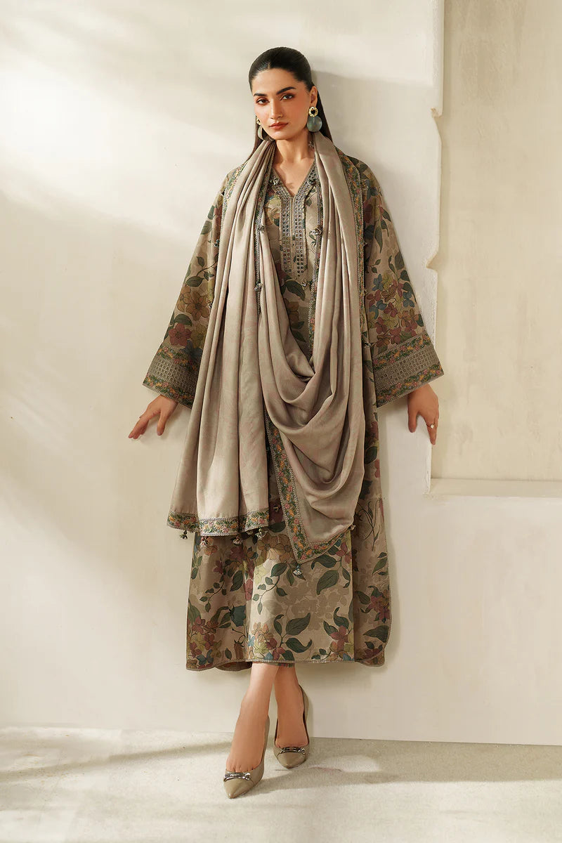 BAROUQE Shifli Work 4 SIDE APLIK DUPATTA LAWN SUIT READY TO WEAR